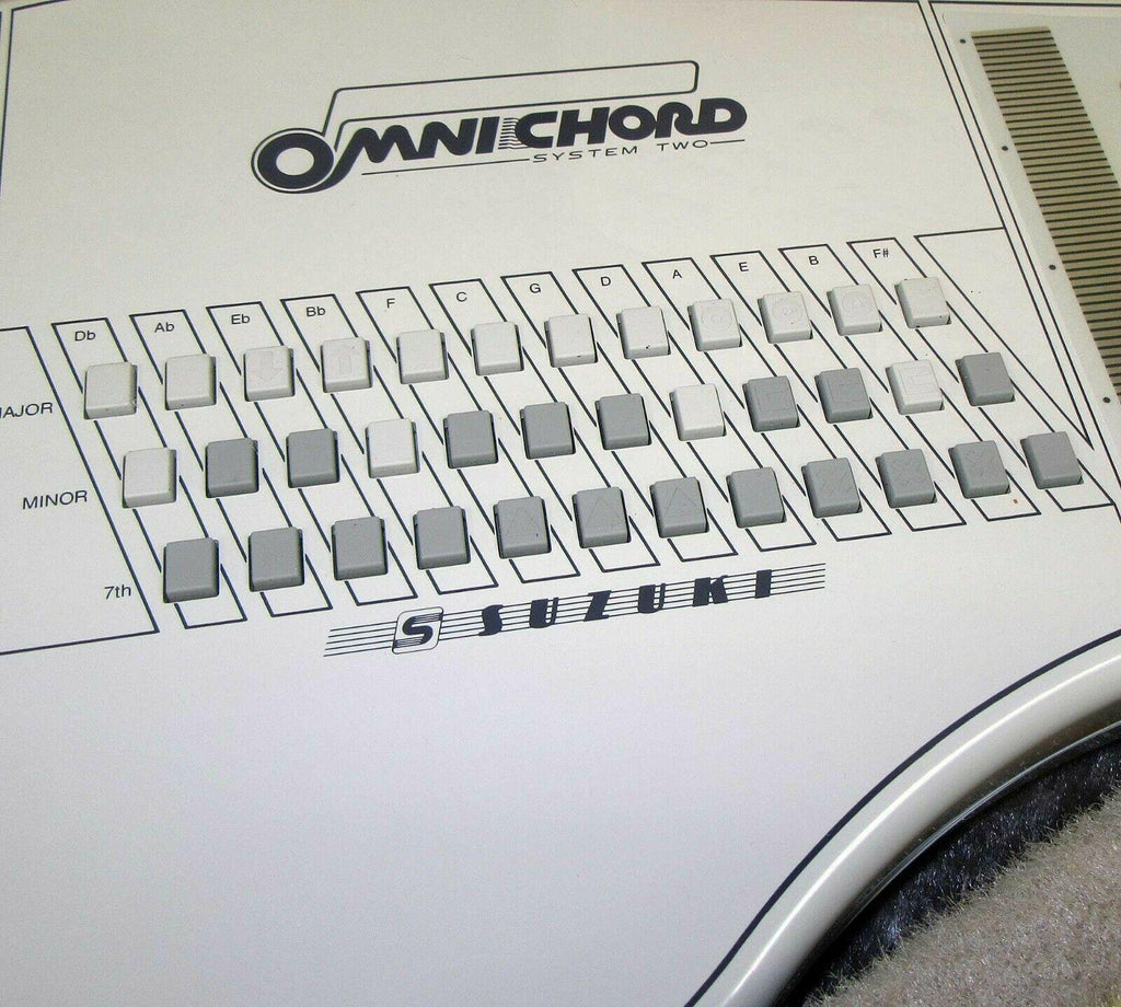 Suzuki Omnichord OM-84 System Two w/ Hard Case Power Supply Manual TESTED! WORKS NO250125