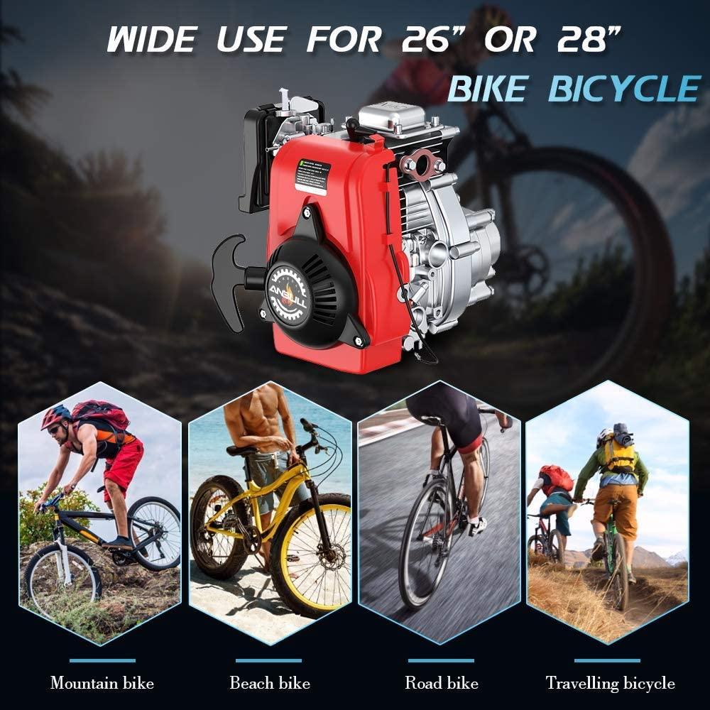 Anbull 49CC 4 Stroke Gas Petrol Motorized Bike Bicycle Engine Motor Kit for 28” V Frame Bike and 26” ATV NO250145