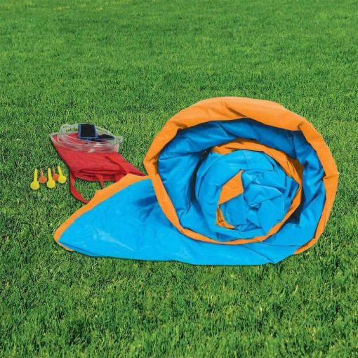 BANZAI Pipeline Twist Kids Inflatable Outdoor Backyard Water Pool Aqua Splash Park and Slides with Climbing Wall, Water Cannons, &amp; Clubhouse, Ages 5+ NO250152