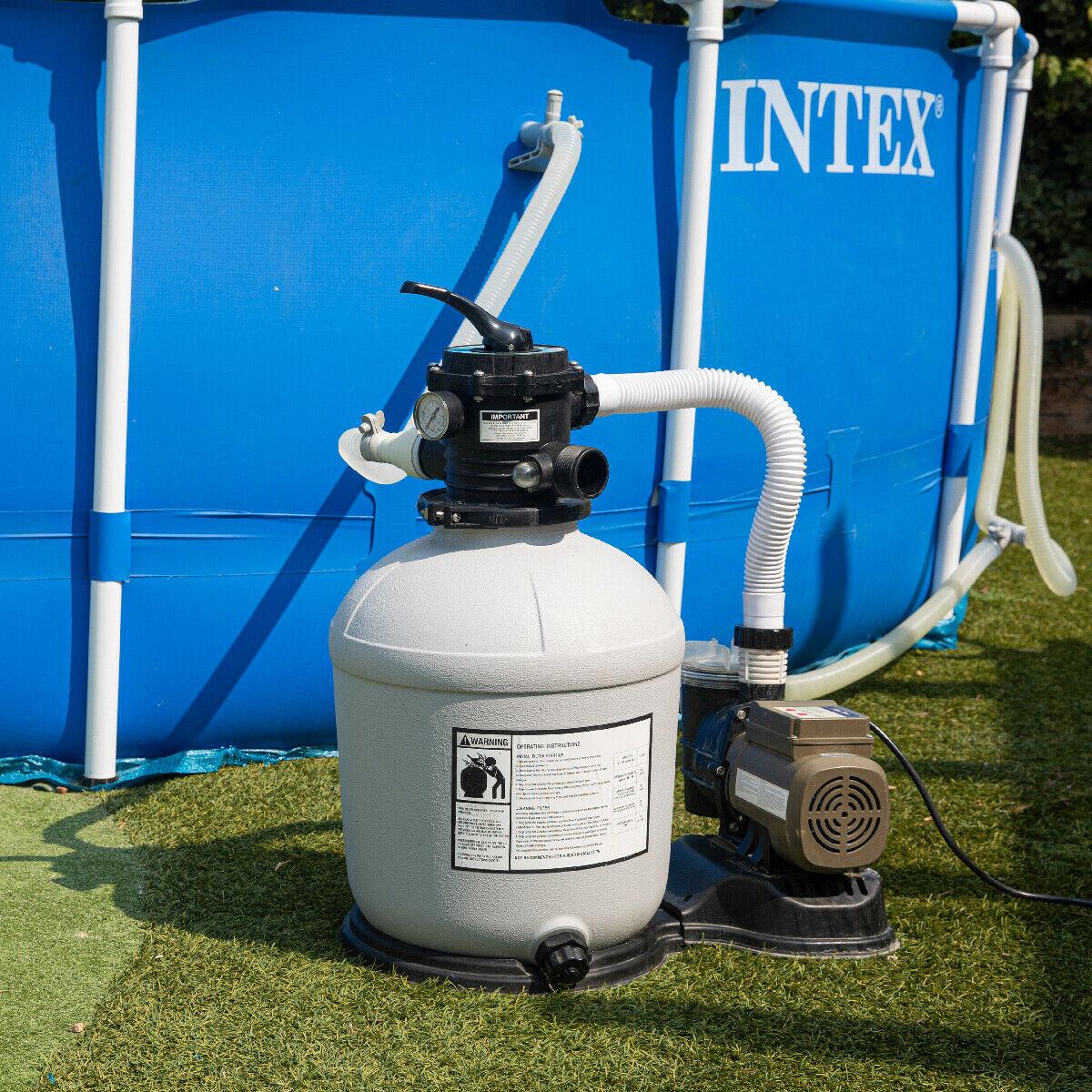 Swimming Pool 16"-inch Sand Filter with 3100 GPH 3/4 HP Pool Pump Timer Package NO250153