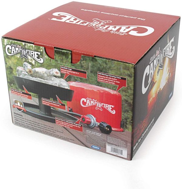 Camco 58031 Little Red Campfire Compact Outdoor Portable Tabletop Propane Heater Fire Pit Bowl for Camping, Tailgating, and Patios, 11.25 Inch NO250158