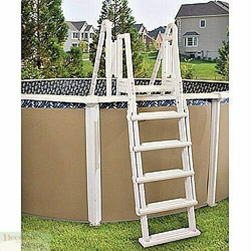 POOL ENTRY STEPS + OUTSIDE LADDER Above Ground Confer Fit 48" - 58" Handrails NO250172