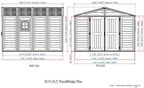 DuraMax 10.5’x13′ Woodbridge Plus Vinyl Shed with Foundation