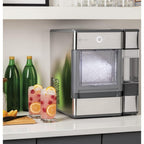 GE Profile OPAL01GEPKT Opal | Countertop Nugget Ice Maker, Stainless Steel Wrap with Gray Accents &amp; LED Lighting