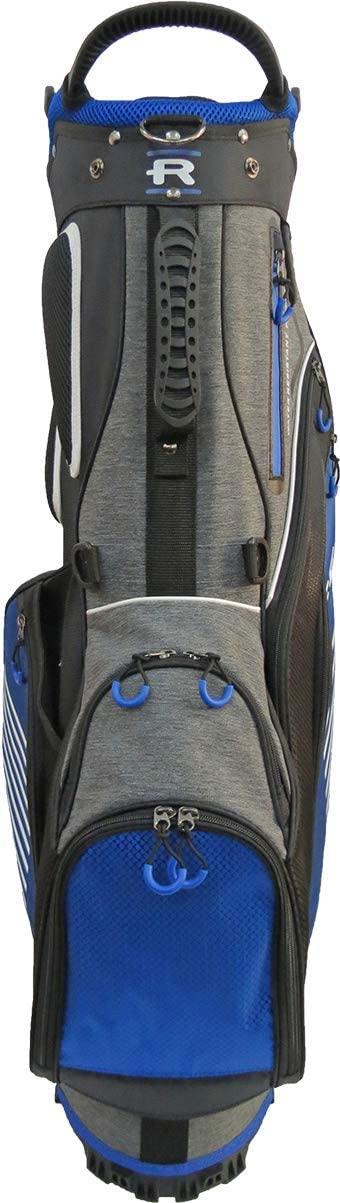 Rife Golf Blue Black Gray Stand Bag Light Weight Dobby Nylon with 9 inch, 7-Way Friendly Separator Top, Front Position Putter Compartment