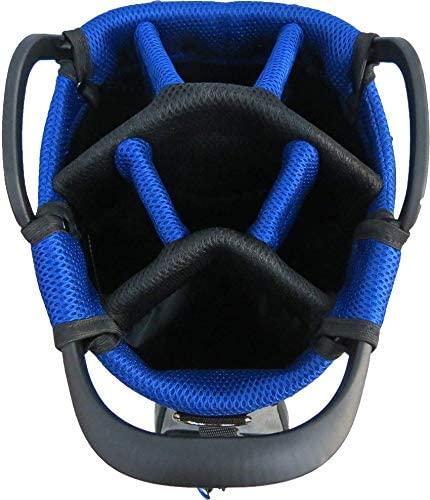 Rife Golf Blue Black Gray Stand Bag Light Weight Dobby Nylon with 9 inch, 7-Way Friendly Separator Top, Front Position Putter Compartment