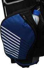 Rife Golf Blue Black Gray Stand Bag Light Weight Dobby Nylon with 9 inch, 7-Way Friendly Separator Top, Front Position Putter Compartment
