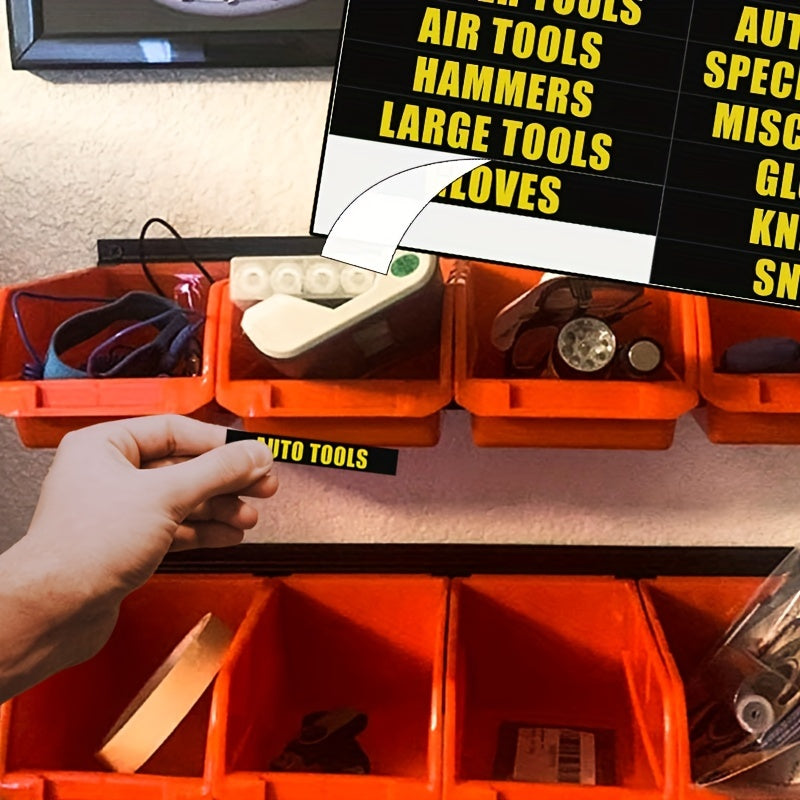 Organize Your Toolbox in Style: 36pcs/set Tool Box Label Decal Sticker Set
