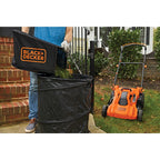 Electric Push Lawn Mower, Corded, 13 Amp, 20-Inch Cutting Deck, 6 Setting Height Adjustment, Compact Storage, Collection Bag (BEMW213)