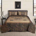Blue RidTrading 09090100083BRT Whitetail RidFull Size Comforter Set, Brown - 4 Piece