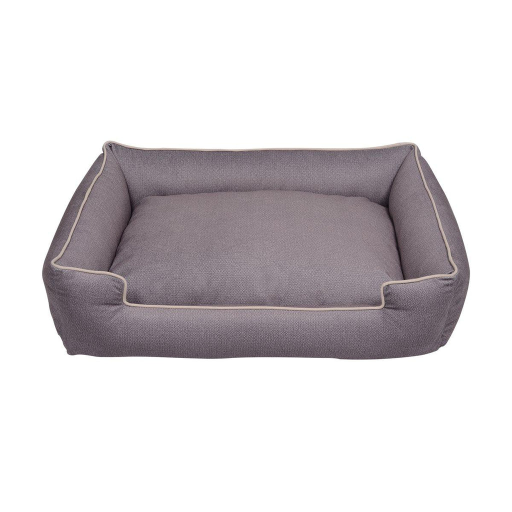 Jax and Bones 24 x 18 x 7" Standard Printed Plush Velour LounDog Bed, Small, Bronze