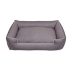 Jax and Bones 24 x 18 x 7" Standard Printed Plush Velour LounDog Bed, Small, Bronze