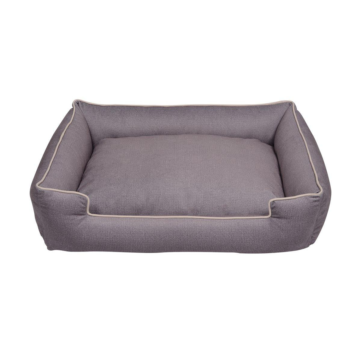 Jax and Bones 24 x 18 x 7" Standard Printed Plush Velour LounDog Bed, Small, Bronze