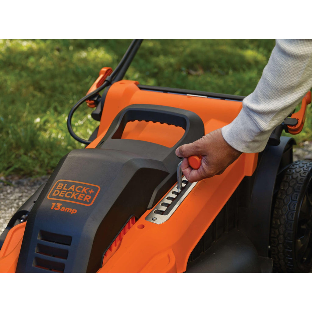 20-Inch Corded Electric Lawn Mower, Ultra Light Push Mower, 13-Amp High Output Motor, 3 in 1 Cutting Versatility, Tool Height Adjustment, 7-setting Cutting Height (MM2000)
