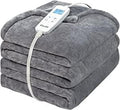 Heated Throw Blankets,  Electric Blanket 50'' x 60'' with 6 Heating Levels  8 Timer Settings Auto-Off, Super Cozy Flannel Fast Heating  Machine Washable Weighted Blanket for Home Use