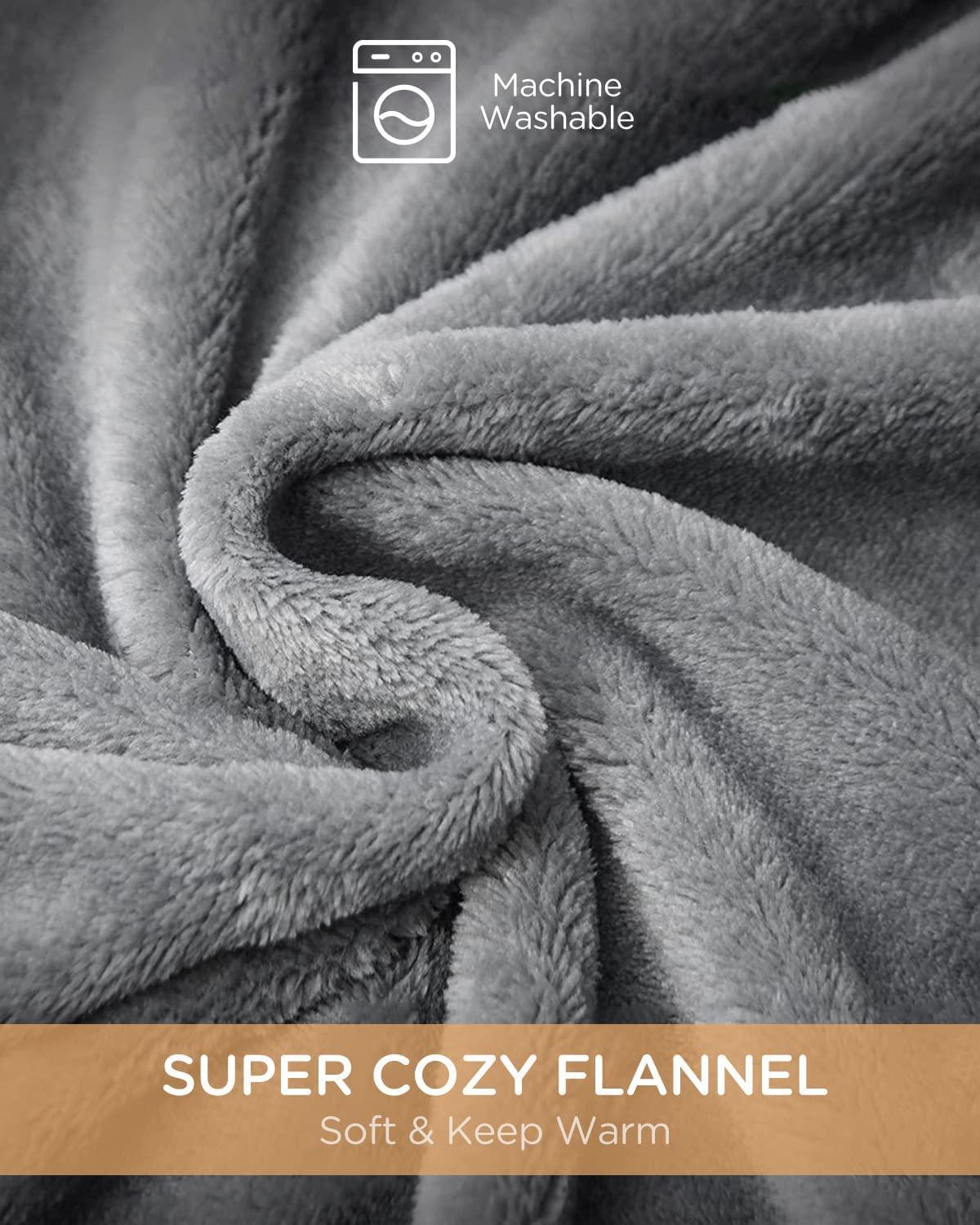 Heated Throw Blankets,  Electric Blanket 50'' x 60'' with 6 Heating Levels  8 Timer Settings Auto-Off, Super Cozy Flannel Fast Heating  Machine Washable Weighted Blanket for Home Use