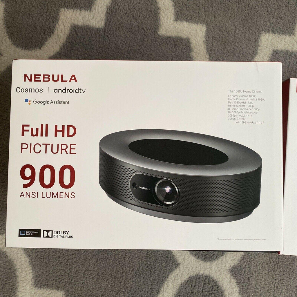 anker nebula cosmos 1080p projector bundle, android tv with stand / mount