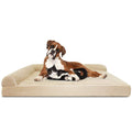 Kundu - Orthopedic Memory Foam Dog Bed with L-Shaped Pillow &amp; Waterproof Liner &amp; Anti-Slip Bottom