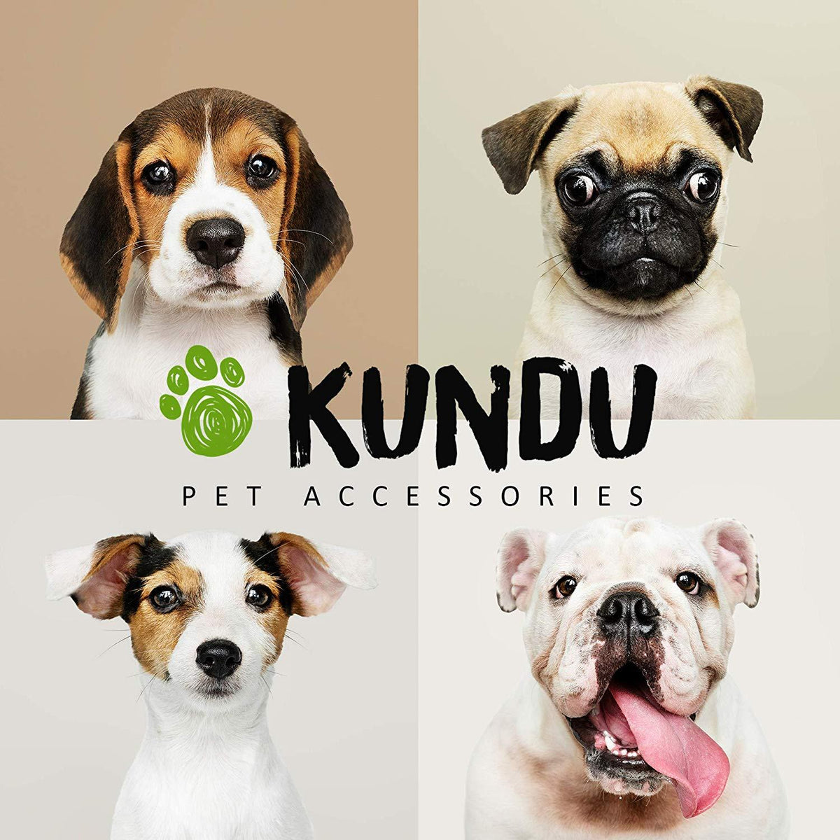 Kundu - Orthopedic Memory Foam Dog Bed with L-Shaped Pillow &amp; Waterproof Liner &amp; Anti-Slip Bottom