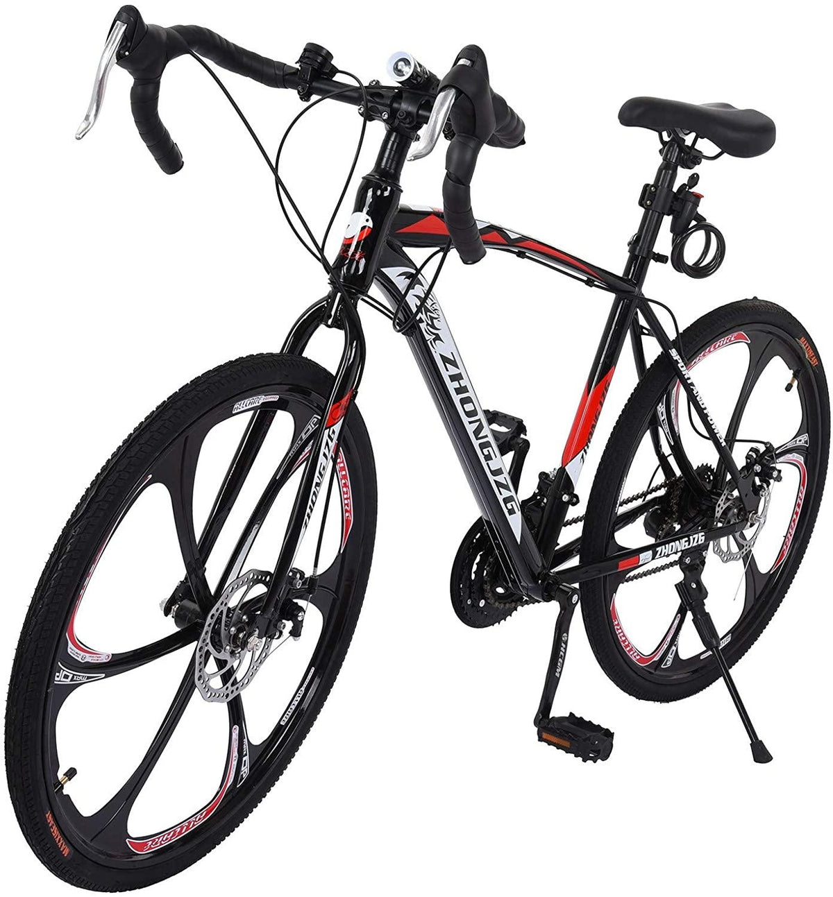 BESLUK Road Bike,21 Speed Disc Brakes, 700c Aluminum Full Suspension Road Bike for Mens/Womens