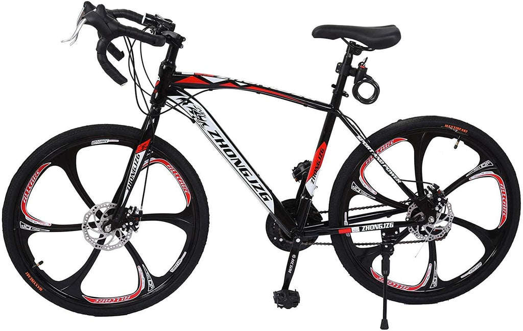 BESLUK Road Bike,21 Speed Disc Brakes, 700c Aluminum Full Suspension Road Bike for Mens/Womens