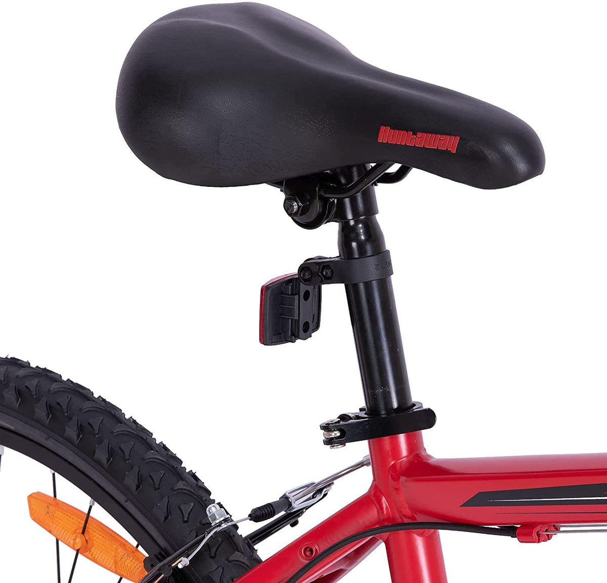 Huntaway 24 Inch Aluminium Frame Kids Mountain Bike,  21 Speeds Bike for Youth Red