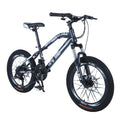 Bikes 20 In. Mountain Bike Hybrid Bikes Kids Bike, 21 Speed Suspension Fork Mountain Bicycle, Dual Disc Brake Aluminum Frame City Bikes, Fits for Men and Women