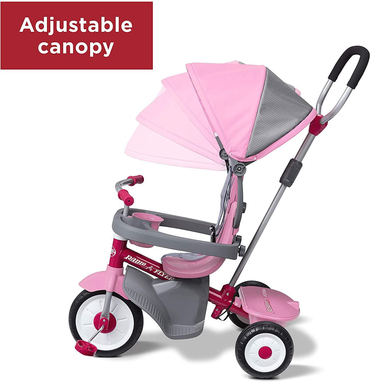 Radio Flyer 4-in-1 Stroll 'N Trike Pink, 19.88" x 35.04" x 40.75"
