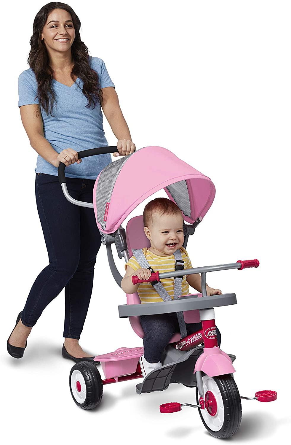 Radio Flyer 4-in-1 Stroll 'N Trike Pink, 19.88" x 35.04" x 40.75"