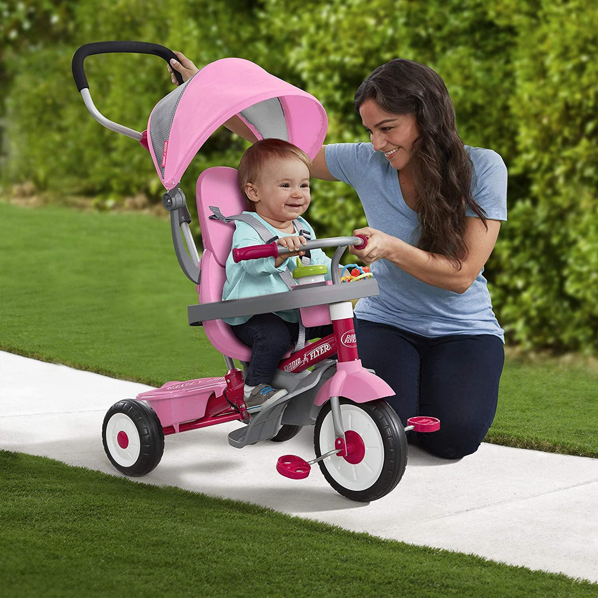 Radio Flyer 4-in-1 Stroll 'N Trike Pink, 19.88" x 35.04" x 40.75"