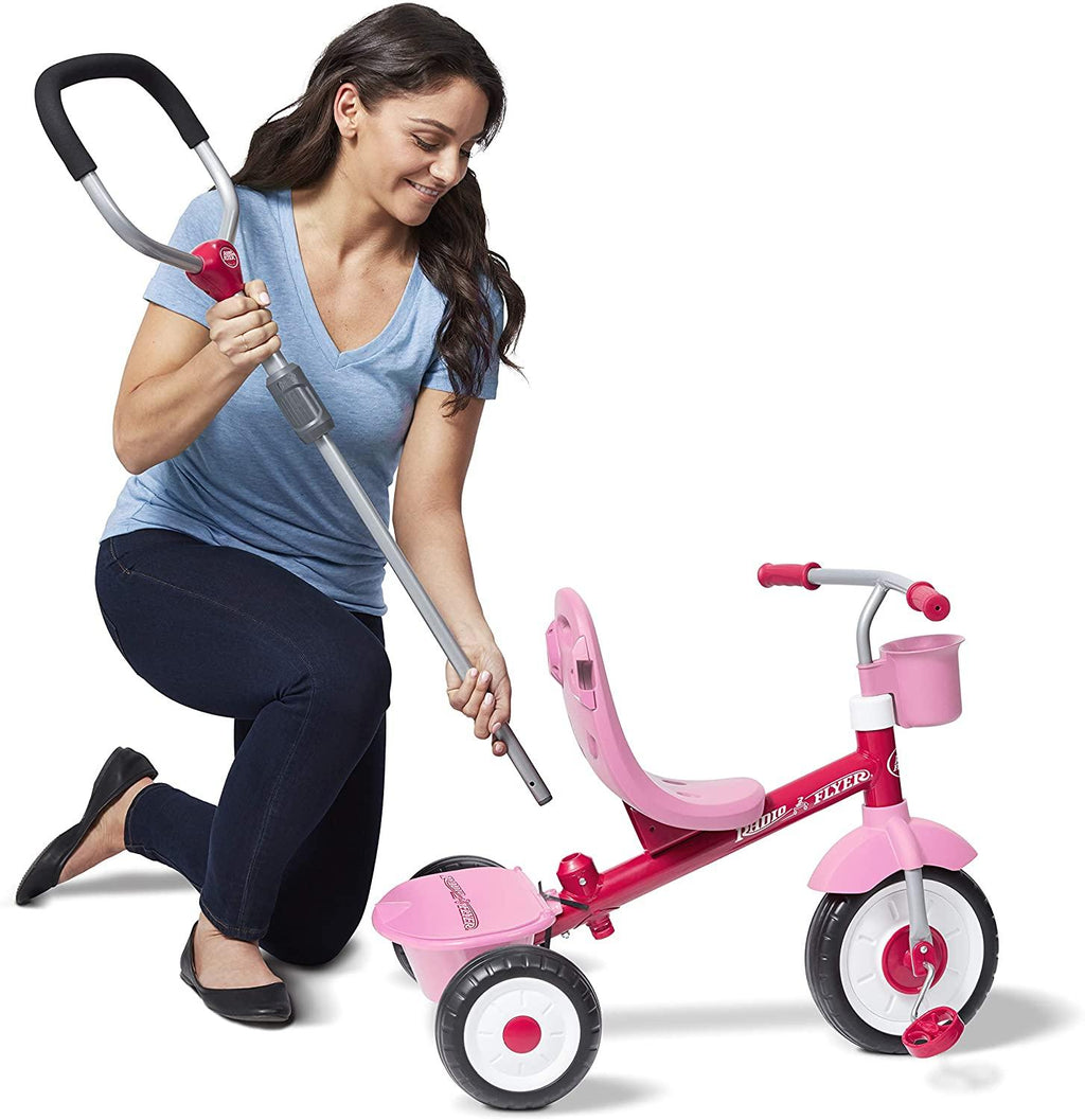 Radio Flyer 4-in-1 Stroll 'N Trike Pink, 19.88" x 35.04" x 40.75"