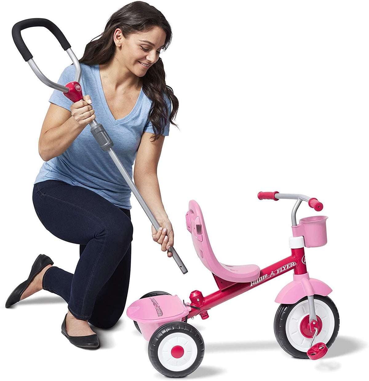 Radio Flyer 4-in-1 Stroll 'N Trike Pink, 19.88" x 35.04" x 40.75"