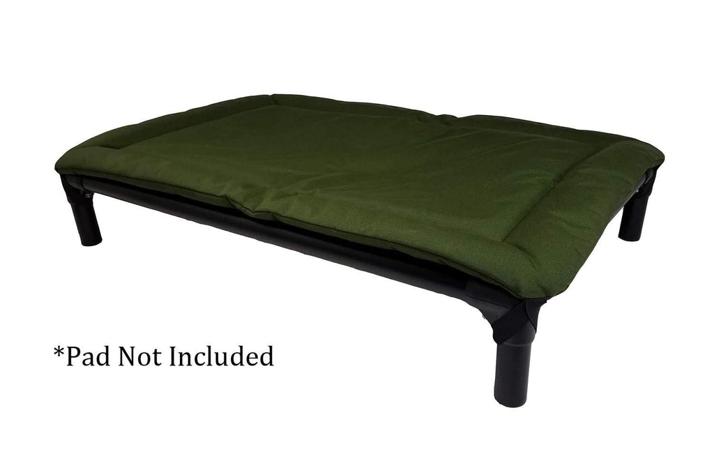 Kuranda Dog Bed - Chewproof - All Anodized Aluminum (Midnight Black) - Indoor/Outdoor - Elevated - Bite Proof - Easy to Clean - Dries ly - Heavy Duty Vinyl Fabric