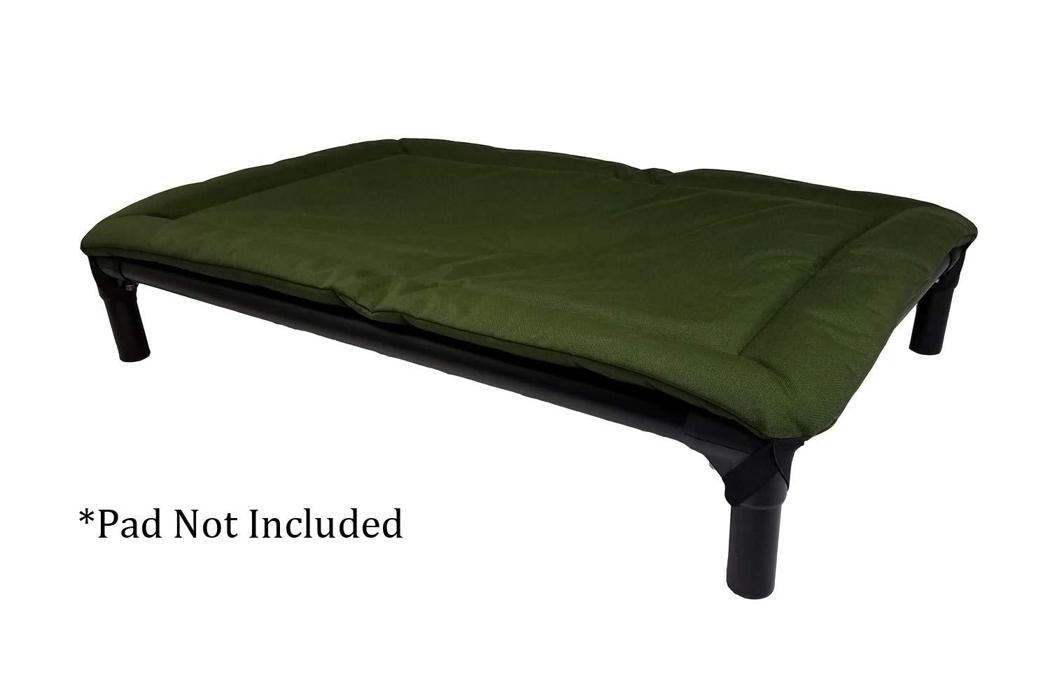Kuranda Dog Bed - Chewproof - All Anodized Aluminum (Midnight Black) - Indoor/Outdoor - Elevated - Bite Proof - Easy to Clean - Dries ly - Heavy Duty Vinyl Fabric