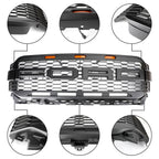 21-23 Ford Raptor Style Replacement Front Bumper Grille Grill W/ LED Generic