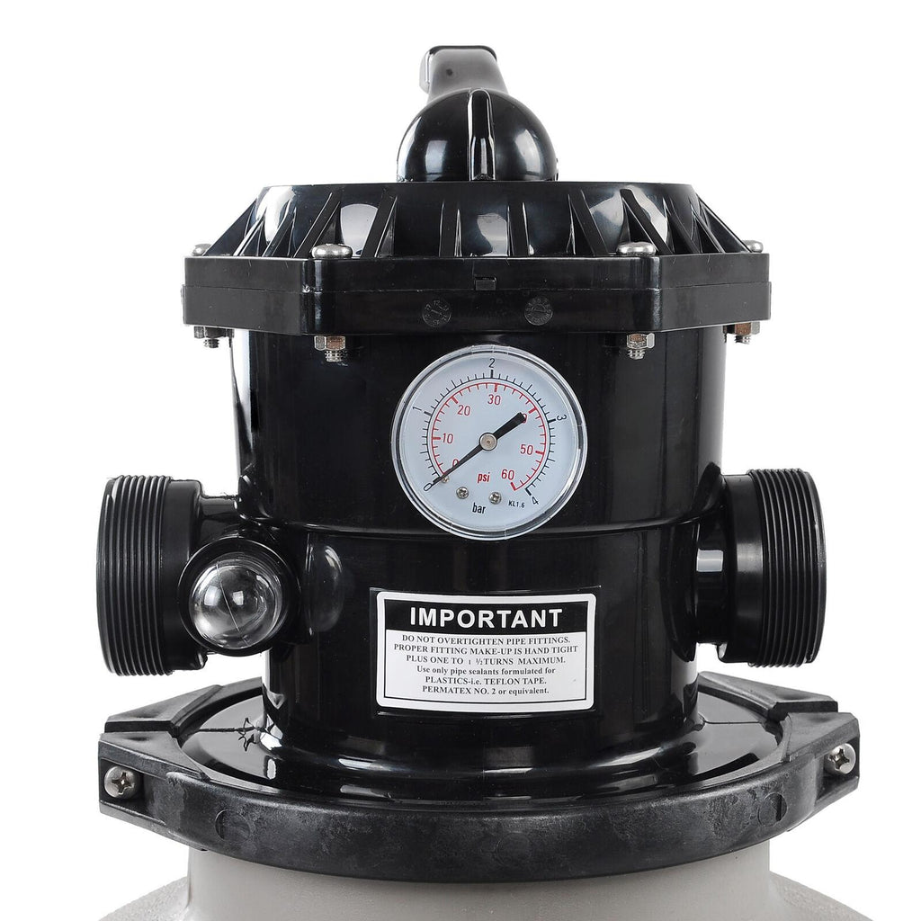 16" swimming pool sand filter inground pond fountain 0.35-0.75hp pump