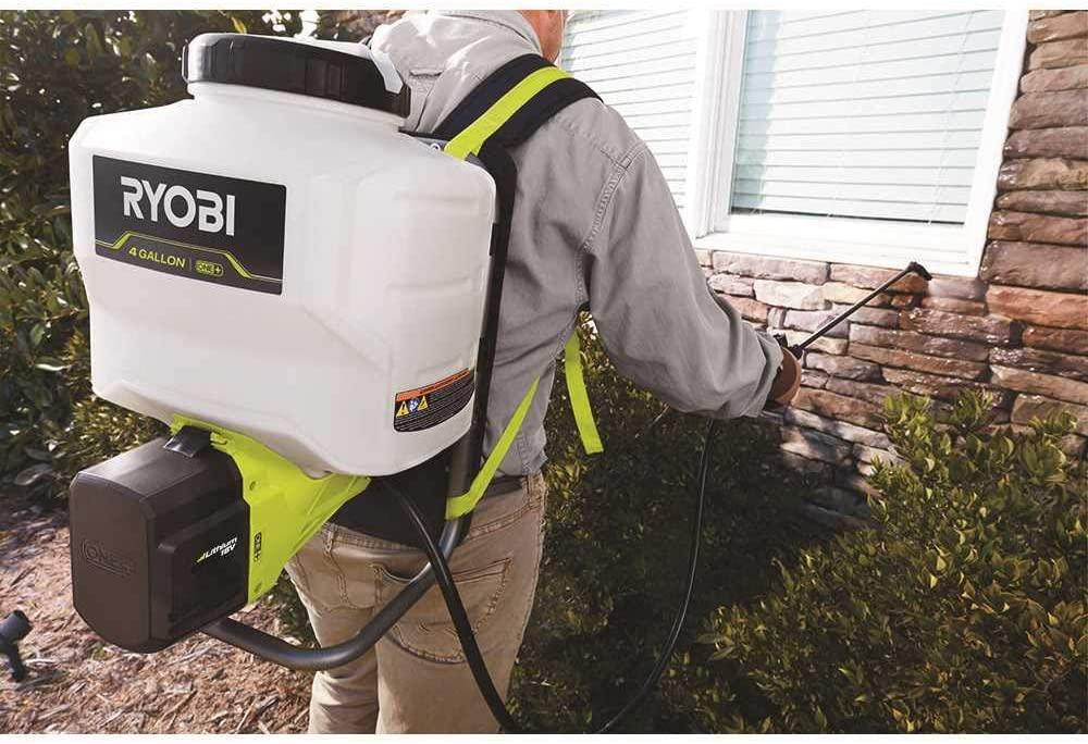 RYOBI ONE+ 18-Volt Lithium-Ion Cordless 4 Gal. Backpack Chemical Sprayer - 2.0Ah Battery and Charger Included