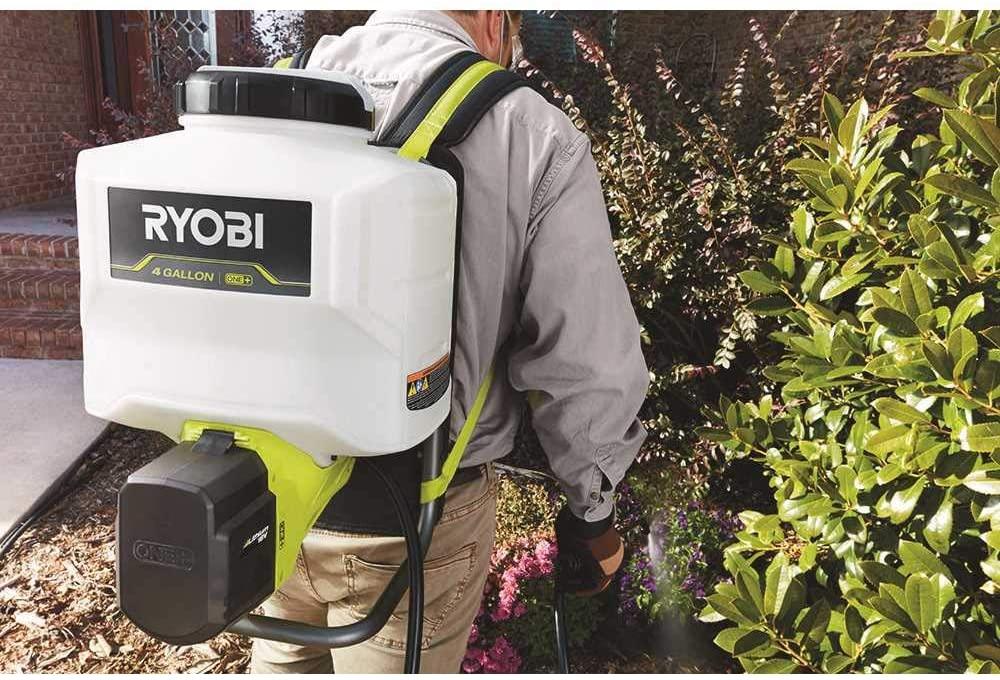 RYOBI ONE+ 18-Volt Lithium-Ion Cordless 4 Gal. Backpack Chemical Sprayer - 2.0Ah Battery and Charger Included