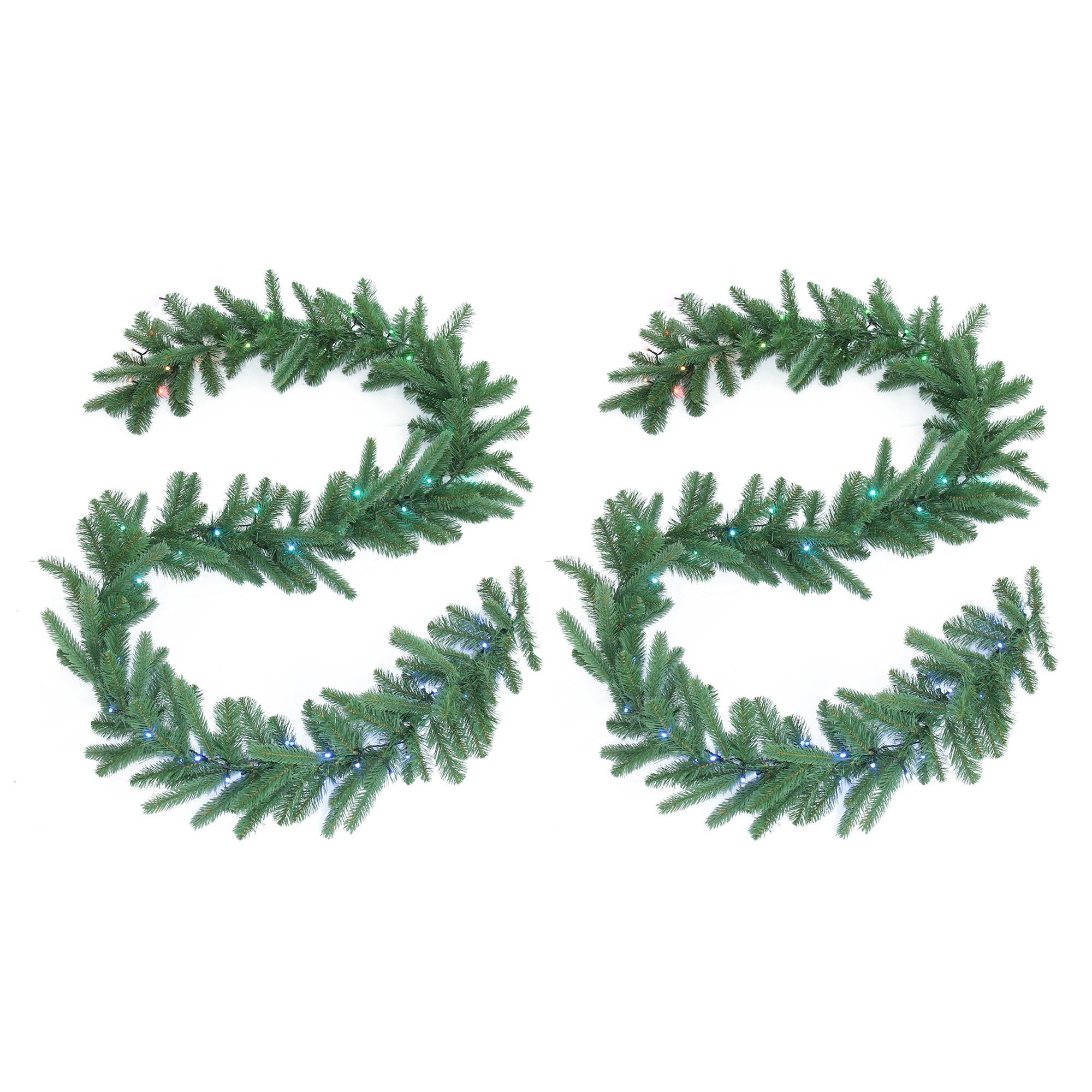 Twinkly Pre Lit Garland 50 Multicolor Lights, Gen II (2 Pack)