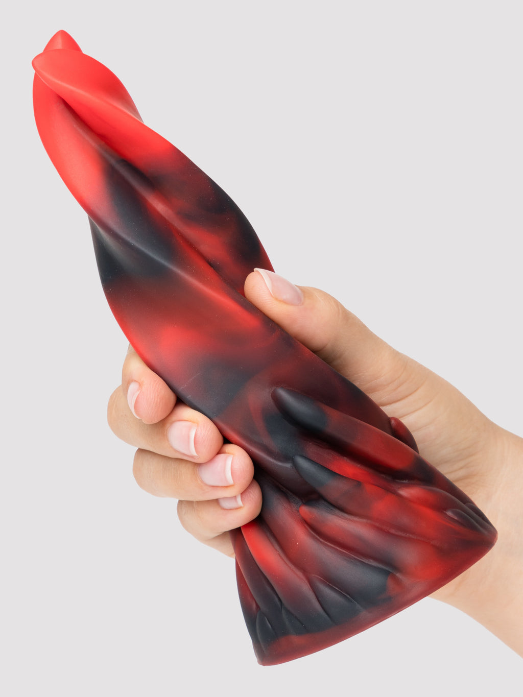 Fantasy Fire Dragon Twisted Dildo, Red