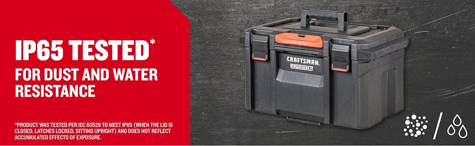VERSASTACK XL Tool Box, Waterproof Indoor/Outdoor, Stackable Tool Storage, Lockable, 21 Inch (CMST21430)