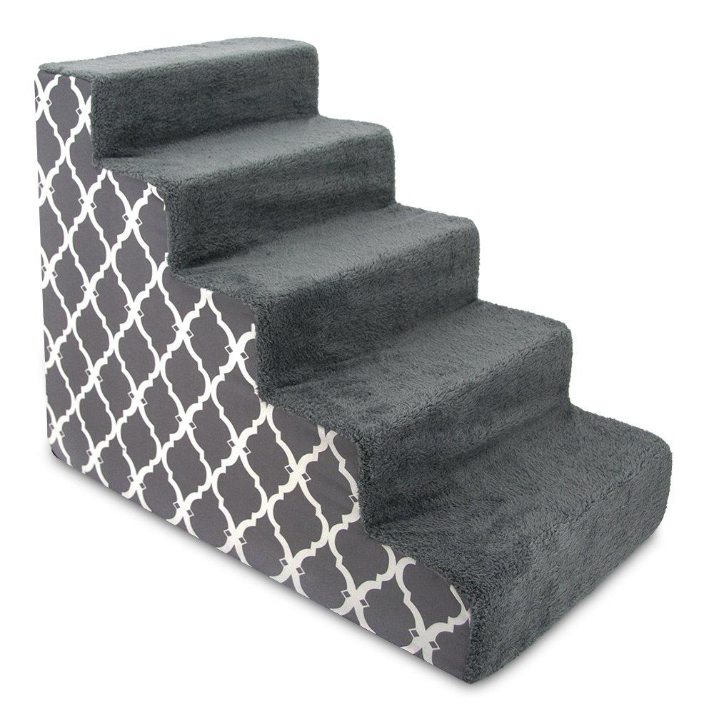 Best Pet Supplies Made in USA Pet Steps/Stairs with CertiPUR-US Certified Foam for Dogs &amp; Cats
