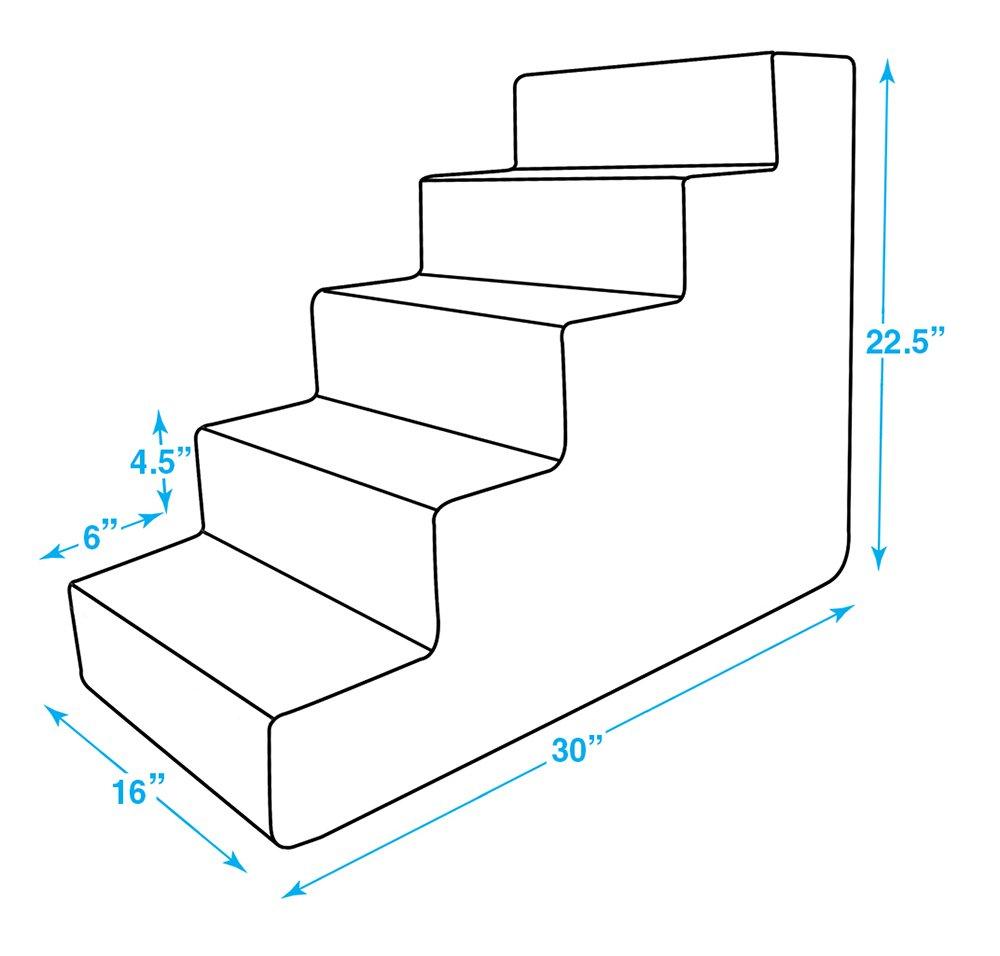 Best Pet Supplies Made in USA Pet Steps/Stairs with CertiPUR-US Certified Foam for Dogs &amp; Cats