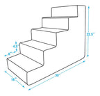 Best Pet Supplies Made in USA Pet Steps/Stairs with CertiPUR-US Certified Foam for Dogs &amp; Cats