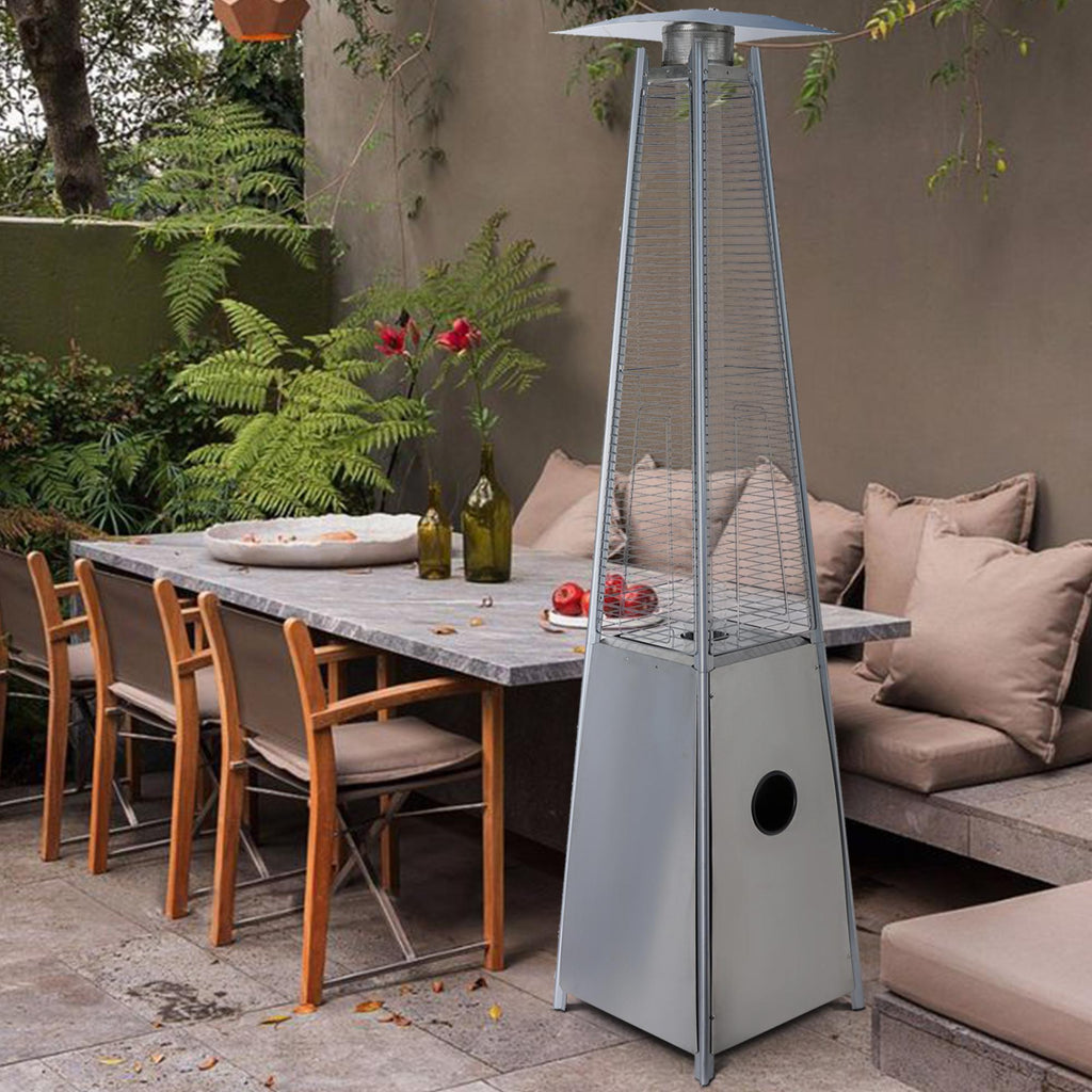 Clearance! Pulse ignition Iron Glass Tube Pyramid Outdoor 40000BUT Pyramid Flame Heater
