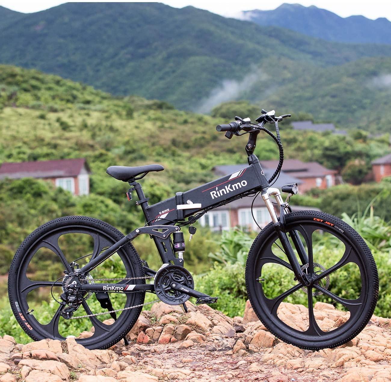 Electric Bikes for Adults,  26" 350W Folding Mountain Ebike Aluminum with 10AH Removable Battery, Electric Bicycle with Power Assist, 21 Speed Gears