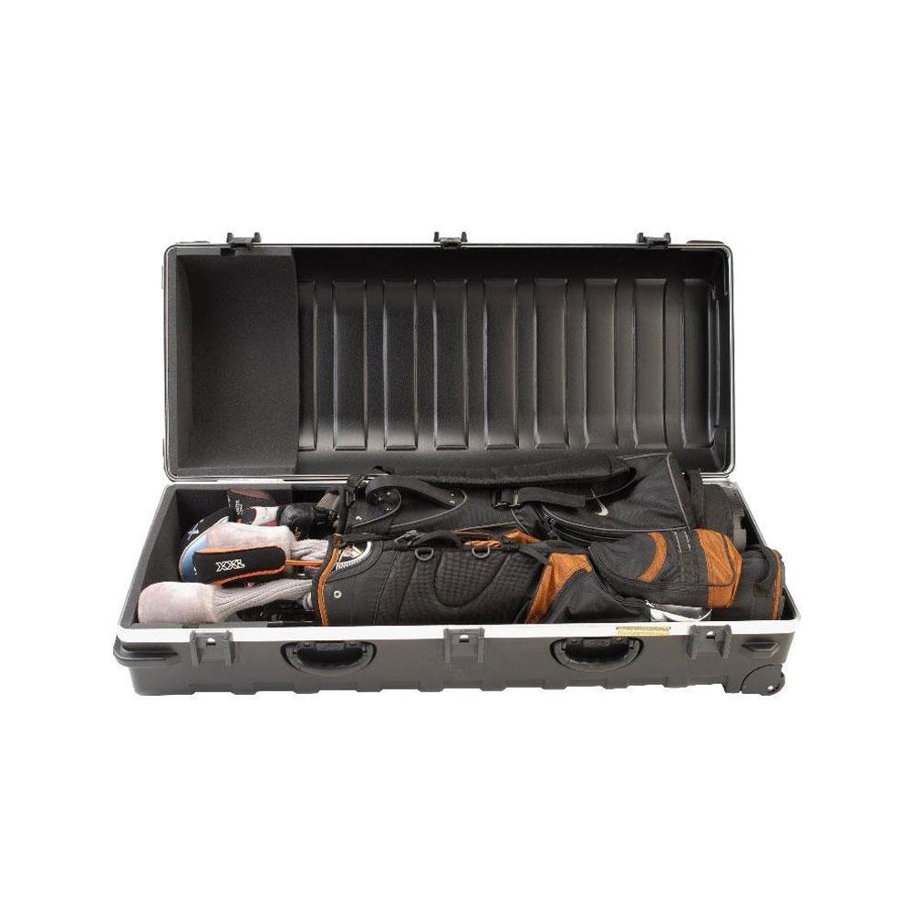 SKB Cases Double ATA Standard Hard Plastic StoraWheeled Golf Bag Travel Case