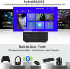 full hd led projector wireless blue-tooth android 1080p video hdmi office ppt tv