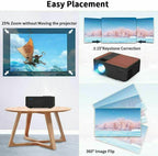 full hd led projector wireless blue-tooth android 1080p video hdmi office ppt tv
