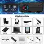 full hd led projector wireless blue-tooth android 1080p video hdmi office ppt tv